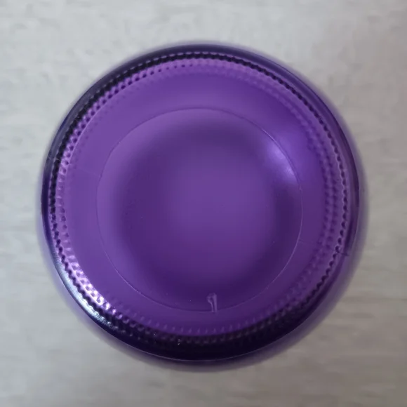 Contemporary Vibrant Violet Purple Glass Floral Vase 8" - Picture 3 of 3